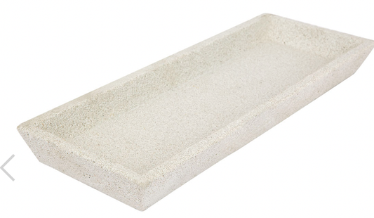 Concrete Square Tray - White