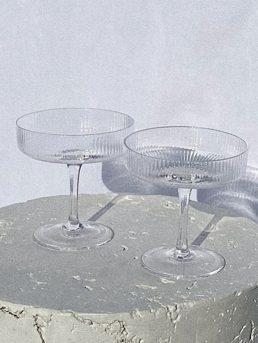 Ribbed Cocktail Glass