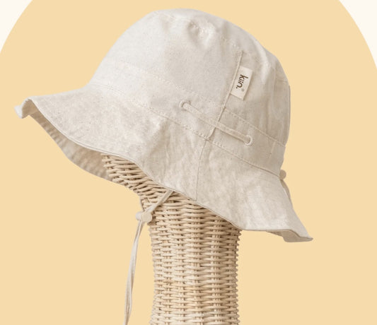 Cotton Sun Hat - Oatmeal Medium