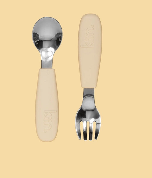 Silicone Cutlery Set - Vanilla