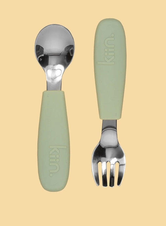 Silicone Cutlery Set - Sage