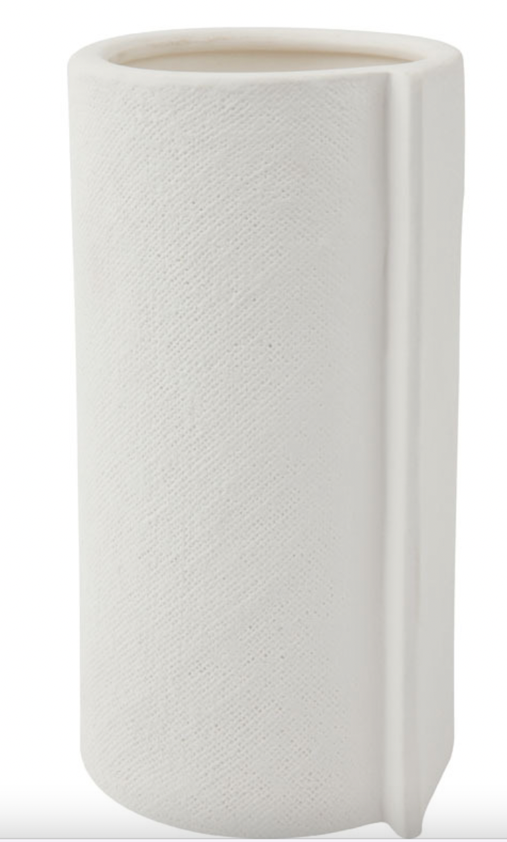 Burlap Vase - Large White